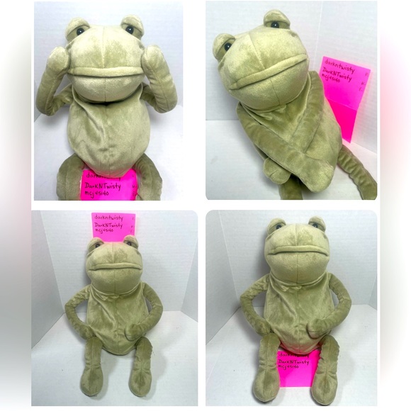 BNWT JELLYCAT FERGUS FROG BASKET STUFFER W PURCHASE RECEIPTS - Picture 14 of 16